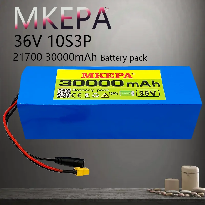 

36V 30Ah battery 21700 10S3P 500W high power batteries 42V 30000mAh Ebike electric bicycle with BMS Protection