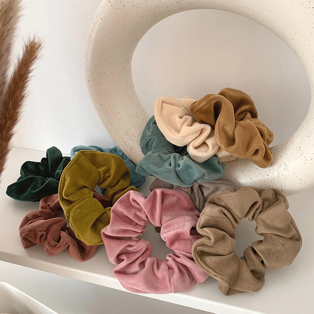 

Sweet All-match Cloth Scrunchies Women Girls Elastic Hair Rubber Bands Accessories Tie Hair Ring Rope Lady Headdress Headwear