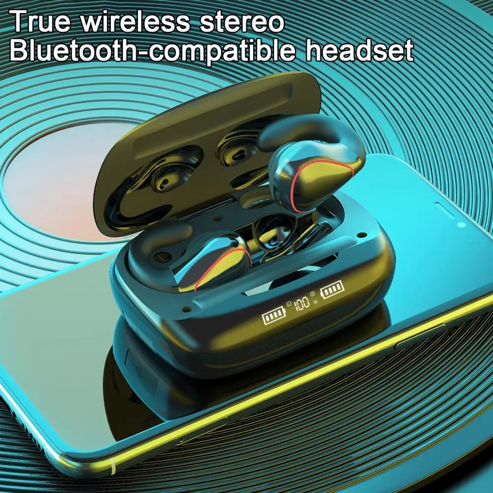 

Модные бинауральные Bluetooth-наушники с функцией звонка 5,0, беспроводные наушники IPX5, водонепроницаемые, с шумоподавлением