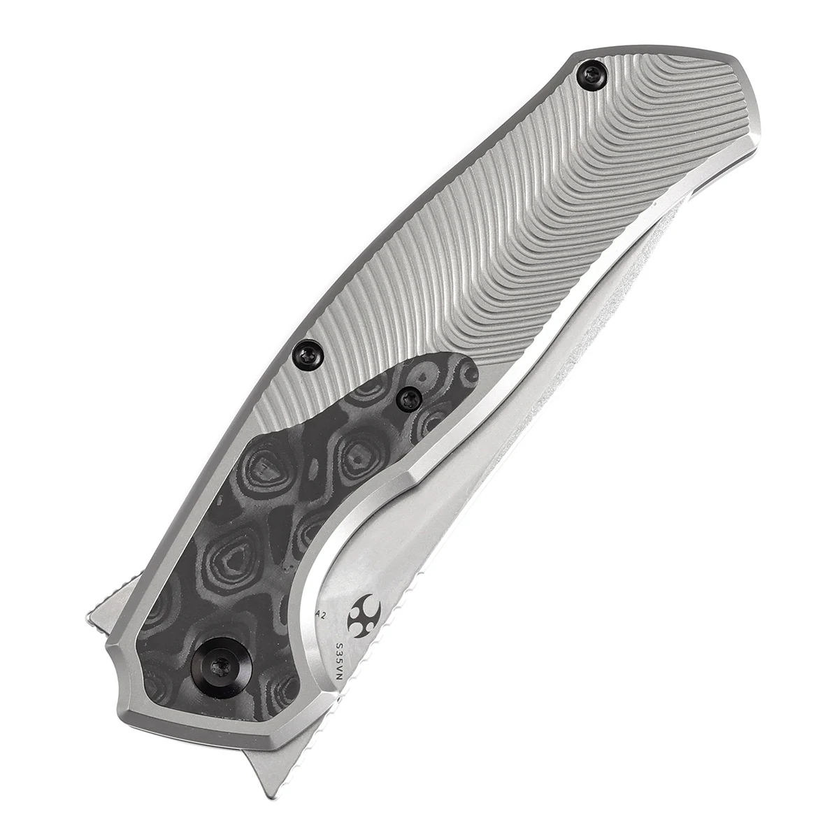 Карманный складной нож kanseven havø RN K1069A2 рукоятка из черно-белого углеродного