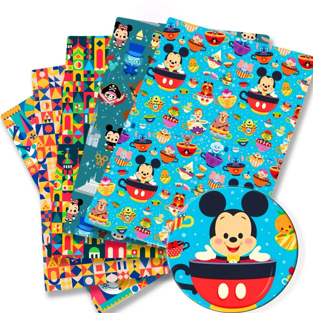 disney fabric 140x50CM Cartoon cotton fabric Patchwork Tissue Kid Home Textile Sewing Doll Dress Curtain Polyester cotton Fabric