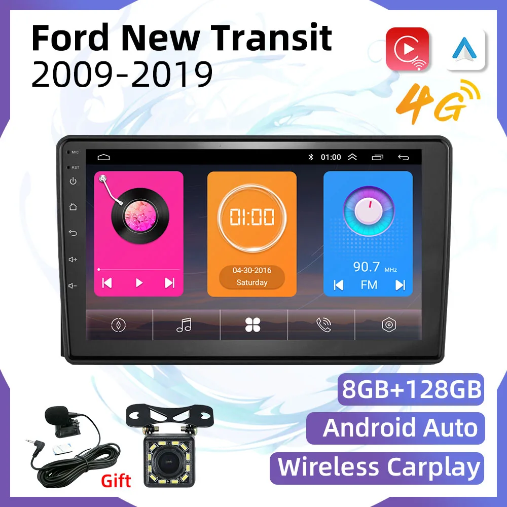 

Car Stereo for Ford New Transit 2009-2019 2 Din Android Car Radio Autoradio Multimedia Player Head Unit Carplay Android Auto GPS