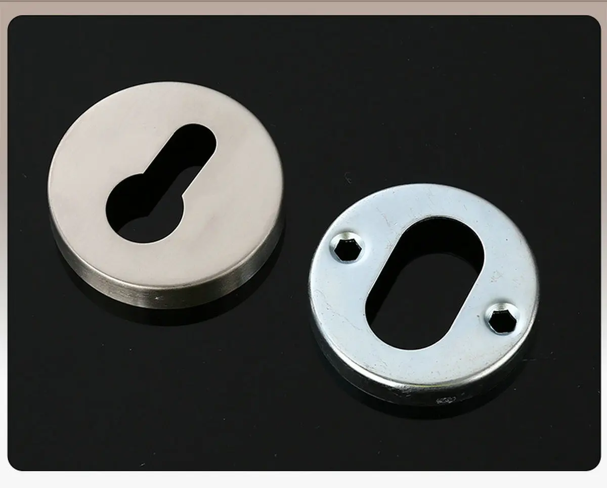 

1 Pair Stainless Steel Euro Profile Cylinder Escutcheon Handle Rosette Acero Inoxidable Bocallave Cerradura Puerta Roseta