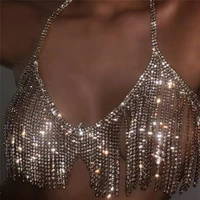 bikini 2022 woman swimwear swimsuit new sexy luxury tassel rhinestone bra body chain womens jewelry body chain