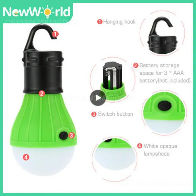 

Mini Led Camping Light Bulb Portable Light Bulb Led Tent Light Camping Lighting Outdoor Hook Emergency Lights Waterproof Lamp