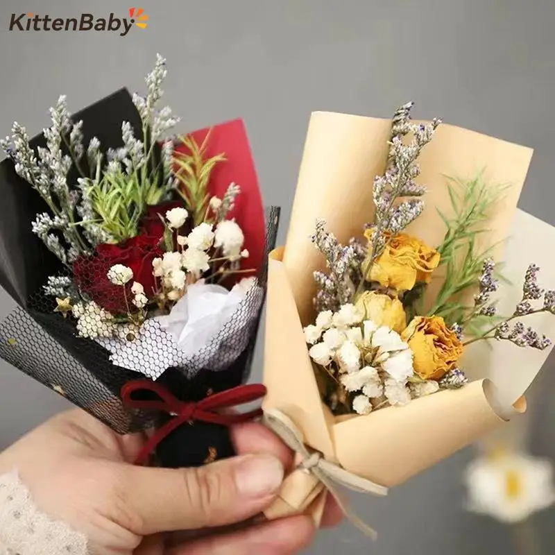 

Сушеные мини-цветы, букет ручной работы для кукольного домика, миниатюрный цветок, игрушки «сделай сам», искусственные цветы, аксессуары для кукольного домика, 1 шт.