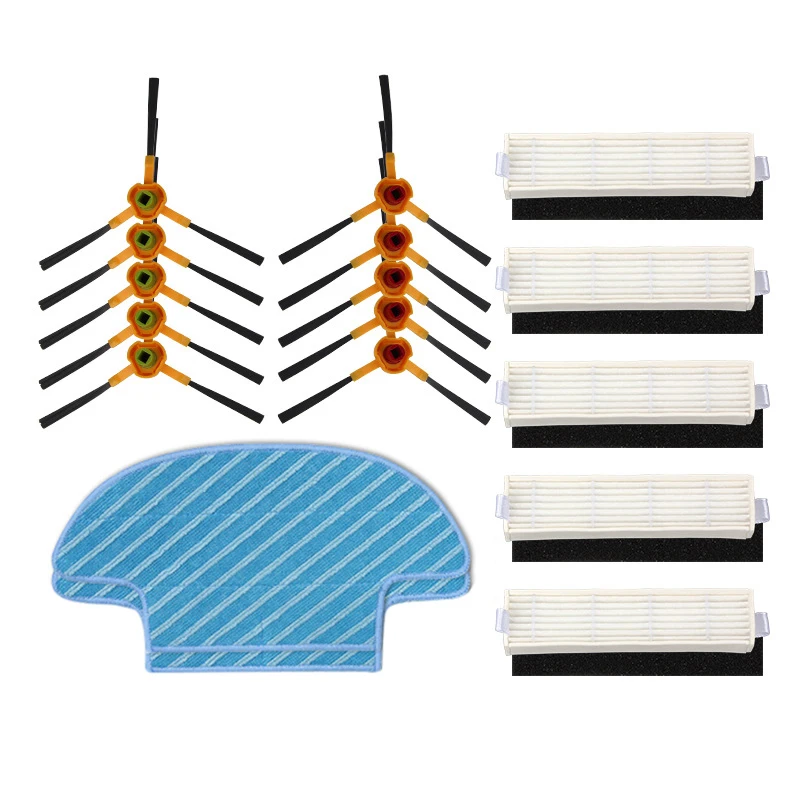 

Mop Cloth Filter Sponge Side Brushes Set For Ecovacs Slim Da60 Ecovacs Deebot Slim
