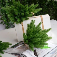 wedding decorative 5pcs simulation pine needles branch green plant flower arranging accessories for christmas trees florals