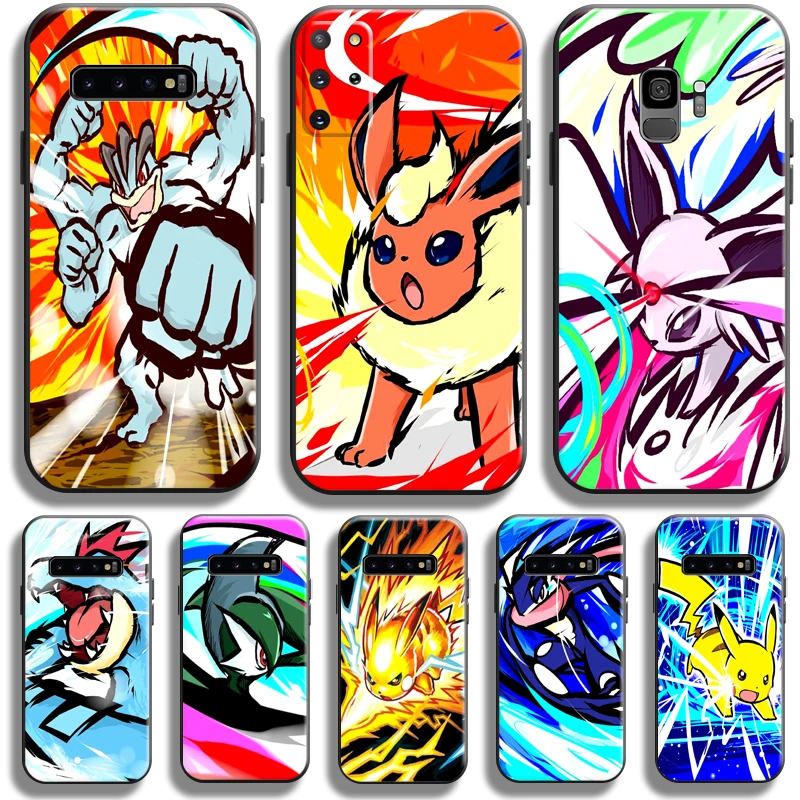 

Japan Anime Pokemon Pikachu For Samsung Galaxy S22 S21 S20 Ultra FE 5G S10 10E S9 Plus Lite Phone Case Coque Carcasa Back