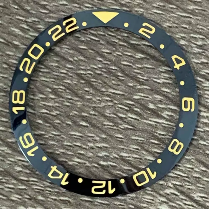 38MM Watch Bezel Inset GMT Ceramic Bevelled Bezel Mouth Monochrome Colour Blocking OD 38MM Inner Diameter 30.5MM