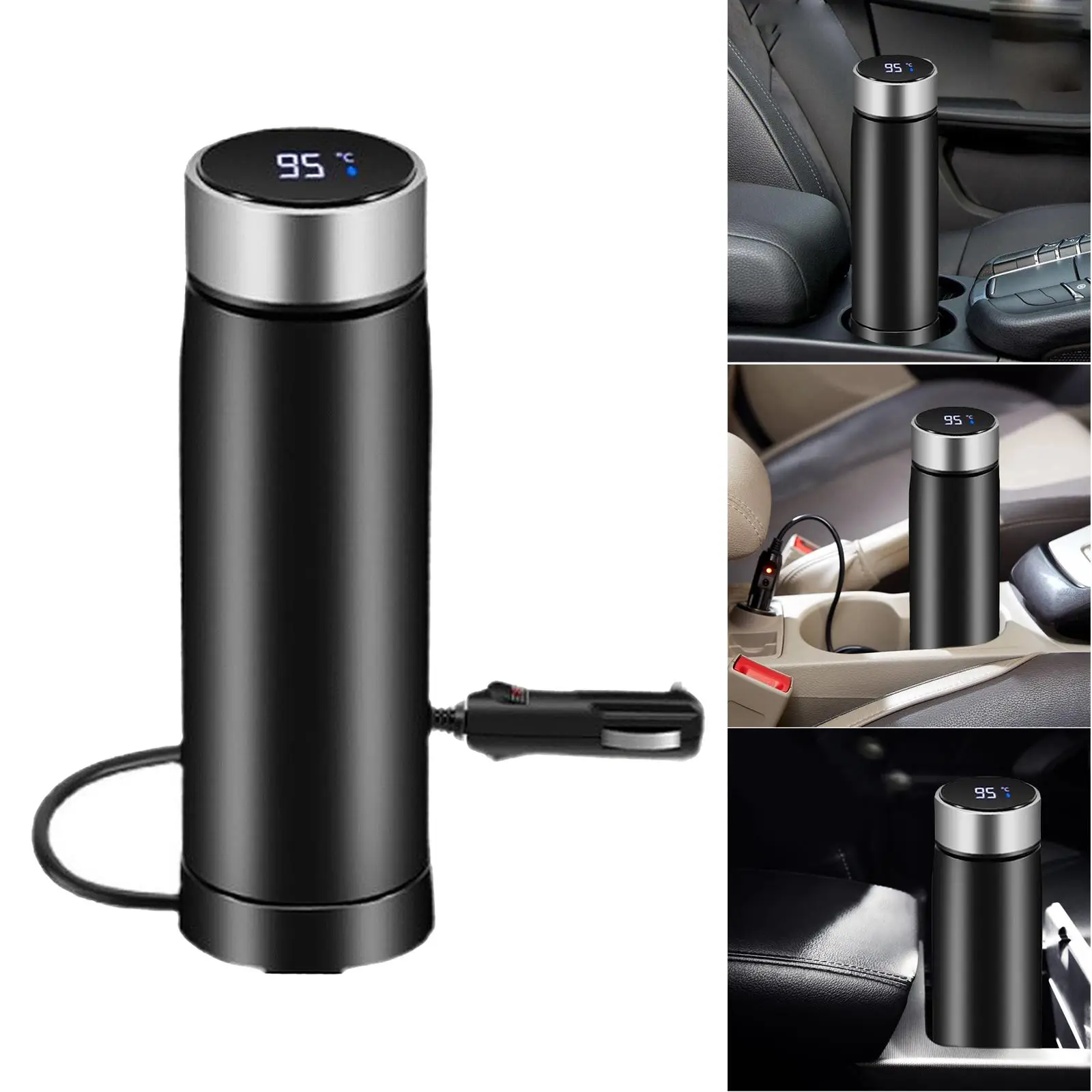 

Stainless Heating Cup Car Bottle Warmer Tumbler Smart for Travel
