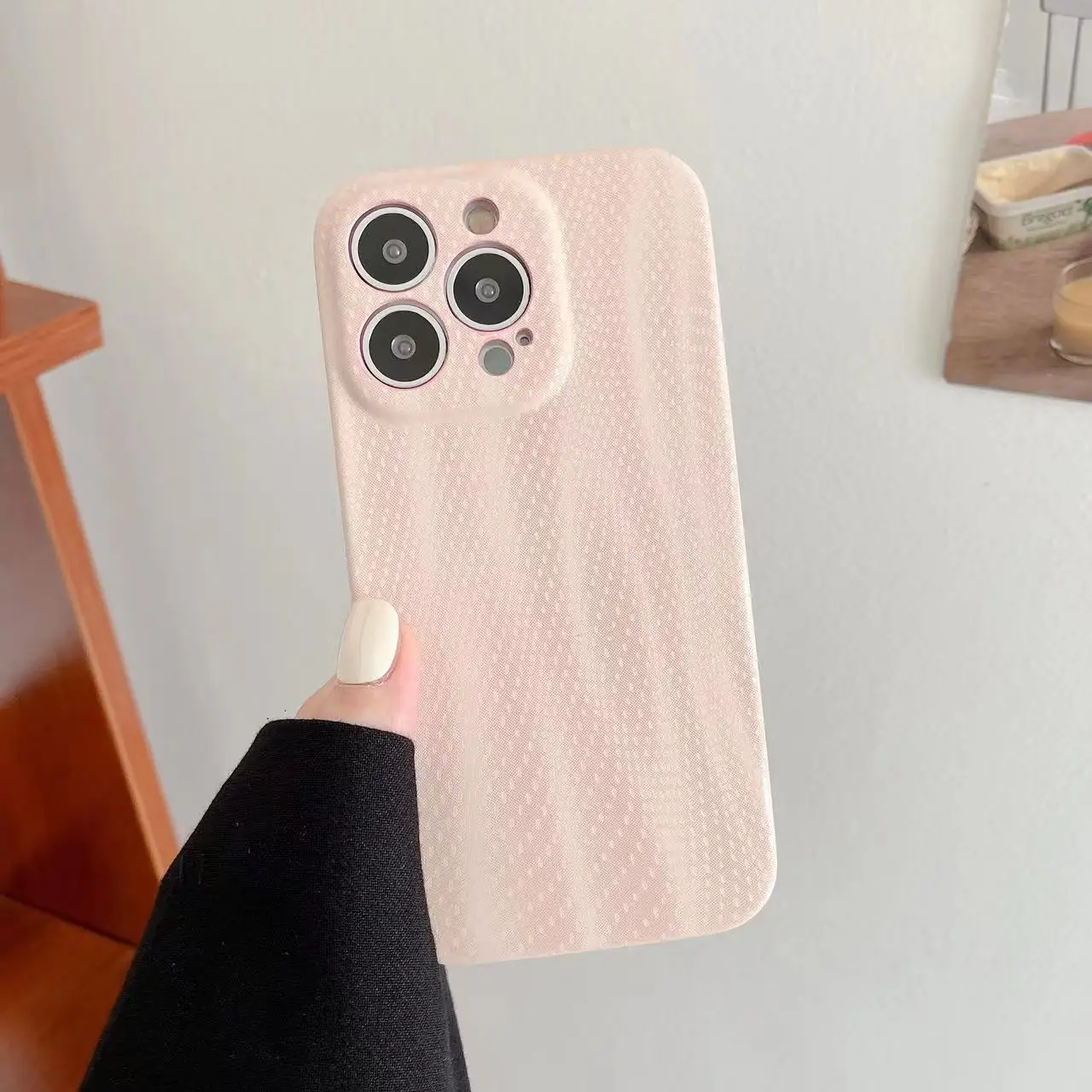 

Fine Hole Multi-color Light Spot Ripple Mobile Phone Cases for iPhone 14 Pro Max 13 12 Tidal Current 11 Thin Cover