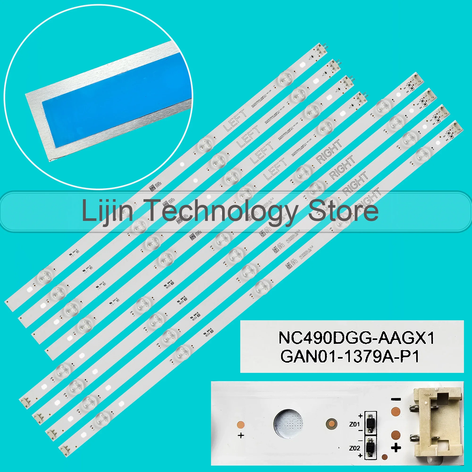 Светодиодная лента задней подсветки для 49UJ6600 49UK6200 AGF78840101 HC490DGG-SLTLB NC490DUE-ABFX3 GAN01-1294A-P1