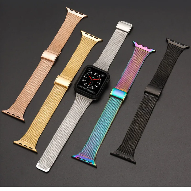 Wholesale 10PCS/Lot New 38mm 42mm For Apple Watch Milanese Solid Stainless Steel Watch Strap Watch Bands -20061602