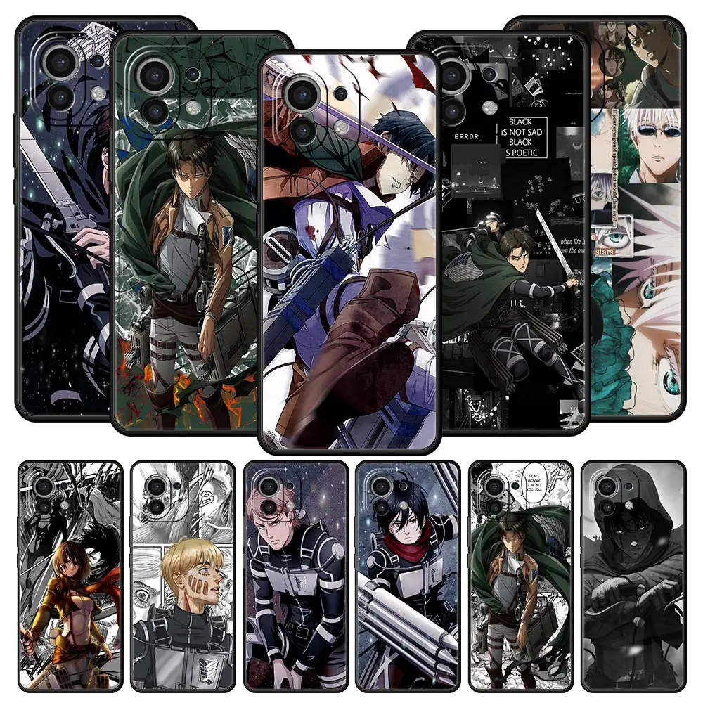 

Attack On Titan Anime Phone Case For Xiaomi 12 Poco X3 NFC M3 F3 M4 Mi 11 Ultra Note 10 Lite 11T 10T Pro 5G 9T 11i Cover