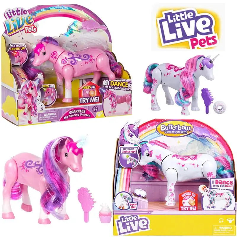 

Little Live Pets Sparkles My Dancing Interactive Unicorn Dances Lights To Music Original Kawaii Anime Figure Girl Birthday Gift
