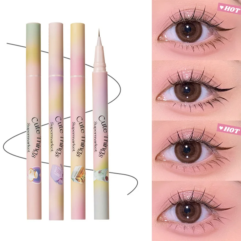 

FLORTTE Beige Brown Lying Silkworm Pen Makeup Highlight Eye Shadow Pen Pink Ultra-fine Liquid Eyeliner Pencil Korean Cosmetics