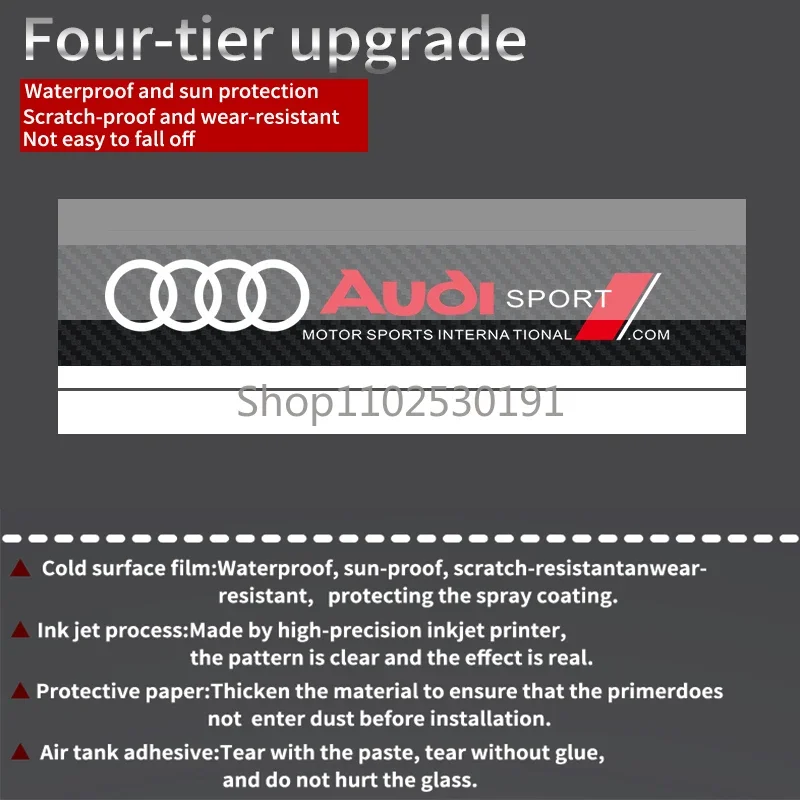 Углеродная наклейка для переднего лобового стекла автомобиля декоративные