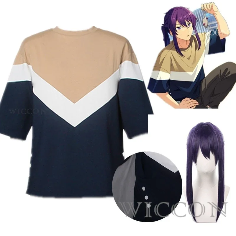 Косплей костюм Souma Kanzaki футболка фиолетовый парик