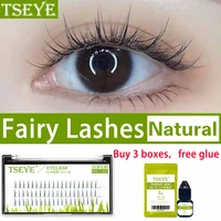 tseye fake eyelashes cat eye lashes extension supplies natural eyelash cosplay individual manga lashes false cluster lashes mink