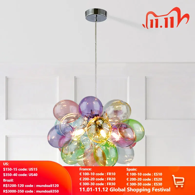 

Modern Luxury Chandeliers Glass Balls Indoor Lighting Kitchen Bedroom Dining Room Art Home Decoration Ceiling Pendant Lamps