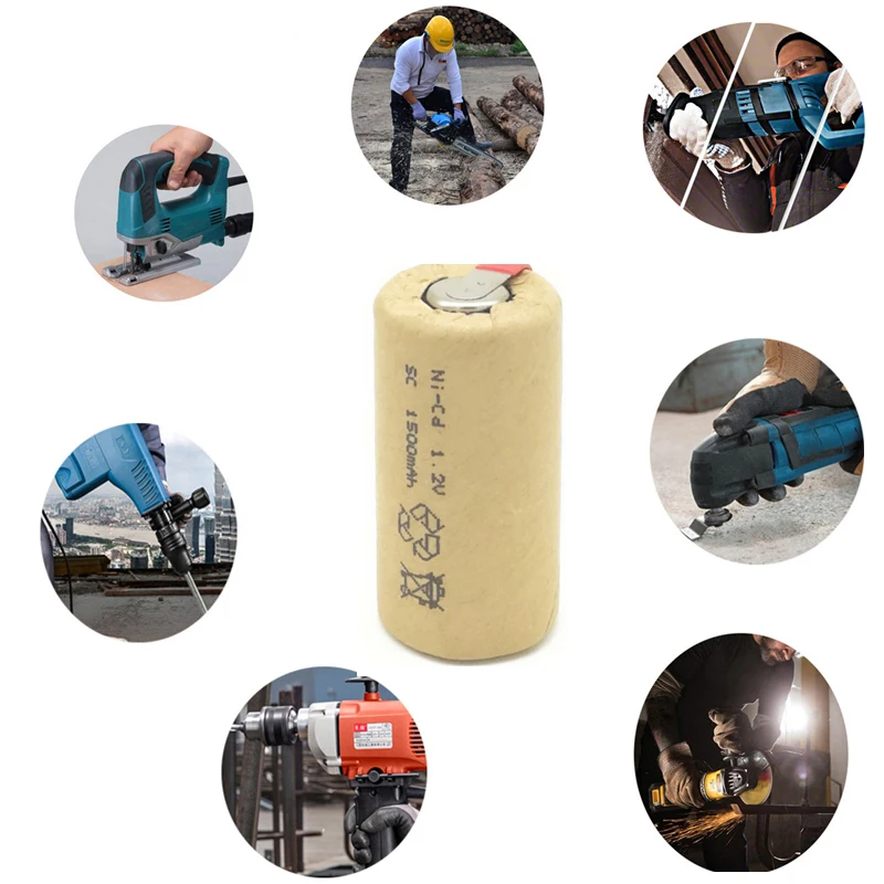 Высококачественная аккумуляторная батарея Ni-CD1.2V SC1500mAh Sub C 10C для