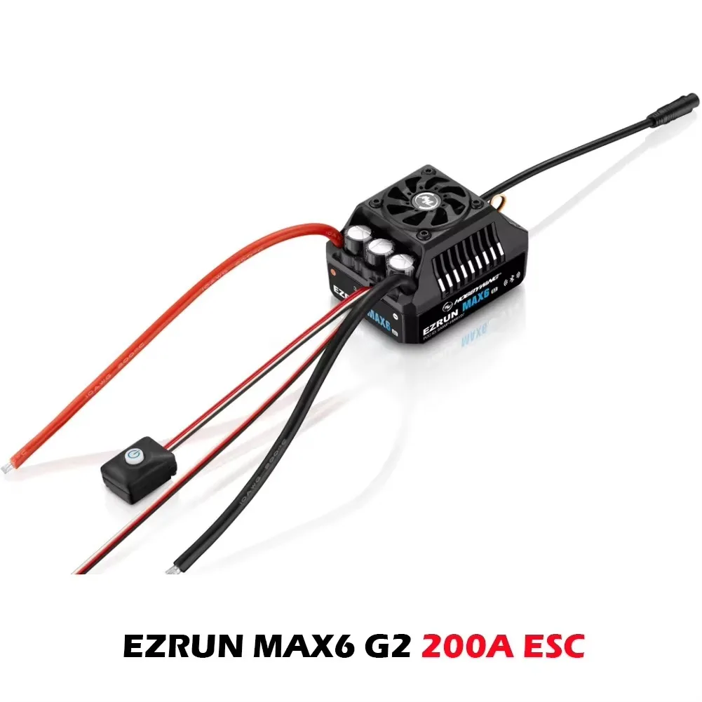 Фото Бесколлекторный регулятор скорости Hobbywing EZRUN MAX6 G2 200A (безсенсорный ESC) 3-8S с моторами 4990SD, 5690SD, G2-1650KV, 1250KV для моделей 1/5, 1/6, 1/7, 1/8 №4