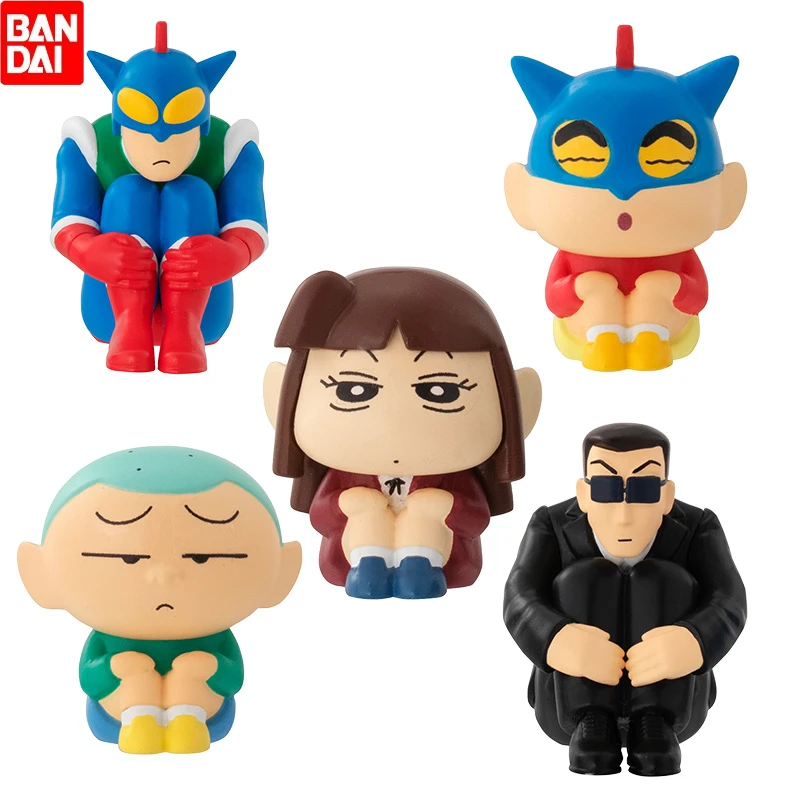 

Оригинальная фигурка Bandai Gashapon Qversion мини Crayon Shin-chan Kamen аниме, модель, экшн-игрушки, подарки для детской коллекции