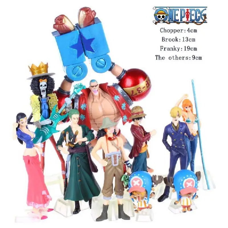 Аниме ONE Piece 10 моделей Monkey D Luffy Zoro Nami Usop Sanji Chopper Nico Robin Фрэнки Брук новый мир 2 года