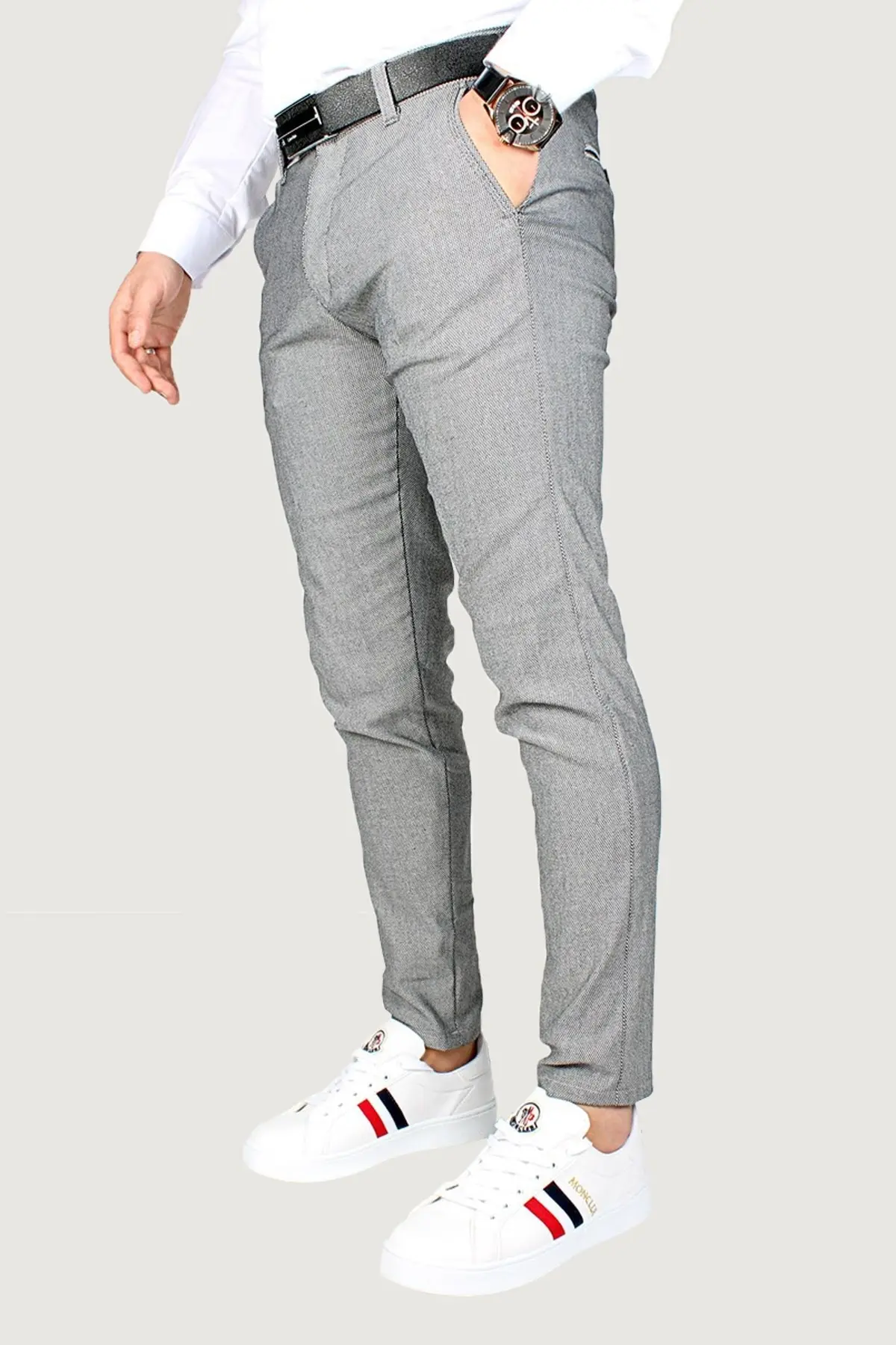 Men's Clothing Overalls Pants Trousers Slim Fit Linen For Office & Work Flexible Comfortable Tight-Fitting Stylish Smart Casual