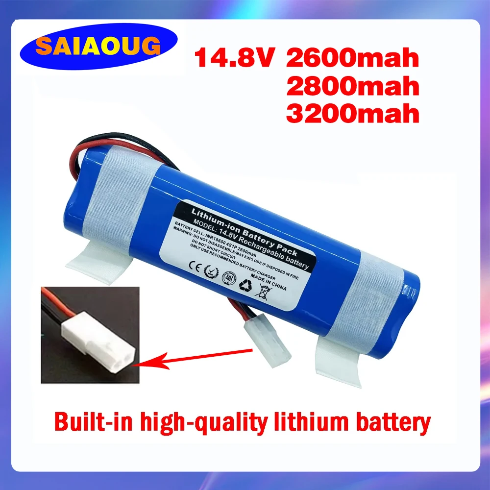

14.4V 14.8V Good Quality Battery 2600mAh 2800mah 3200mah For ilife V50 V55 V8s V3s Pro V5s Pro V8s X750 Robot Vacuum Cleaner
