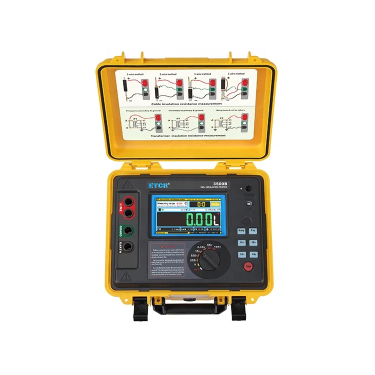 

ETCR3500 High Voltage Insulation Resistance Tester 5KV, 2Tohm , 5mA