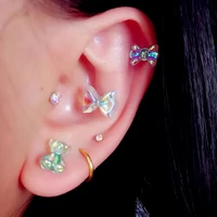 stainless steel ear piercing stud earring helix pircing cartilage studs conch pierc jewelry 16g 20g earlobe tragus earring mini