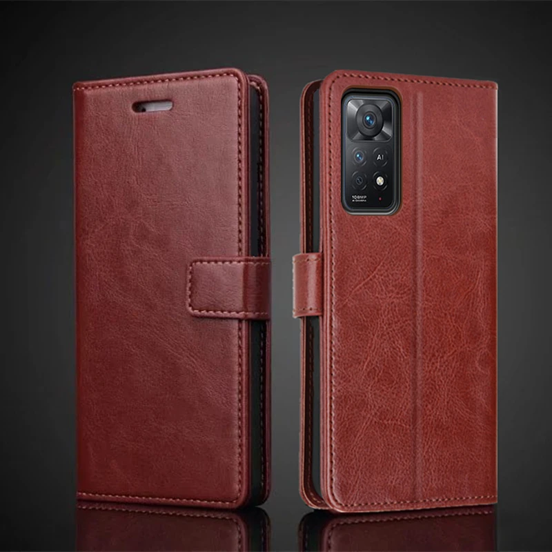 

Card Holder Leather Case for Xiaomi Redmi Note 11 Pro 4G 5G 11e Pro 11s Global Version Pu Leather Wallet Flip Cover Fundas Coque