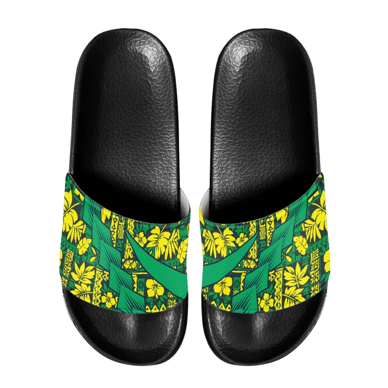 

Полинезийские племенные тату-принты понпей Тотем для женщин и мужчин, летние пляжные сланцы на толстой подошве, Нескользящие Тапочки для ва...