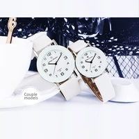men women watch leather band stainless steel analog quartz wristwatch lady female casual watches womens fashion gift