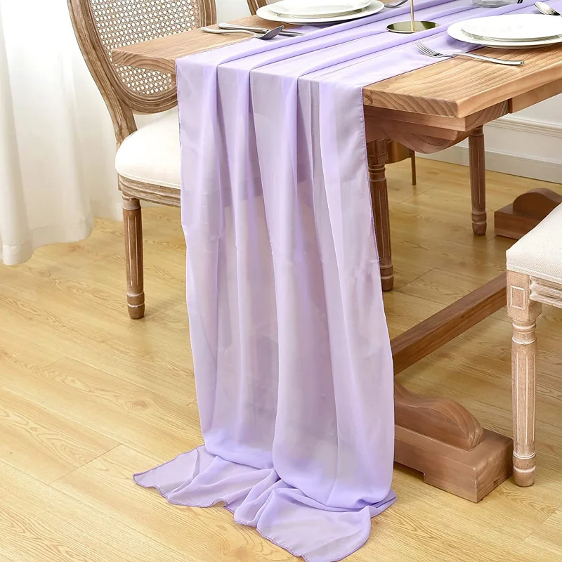 

Chiffon Table Runner Wedding Decoration Birthday Table Runner Tablecloth Christmas Home Decoration Country Wedding 30X300CM