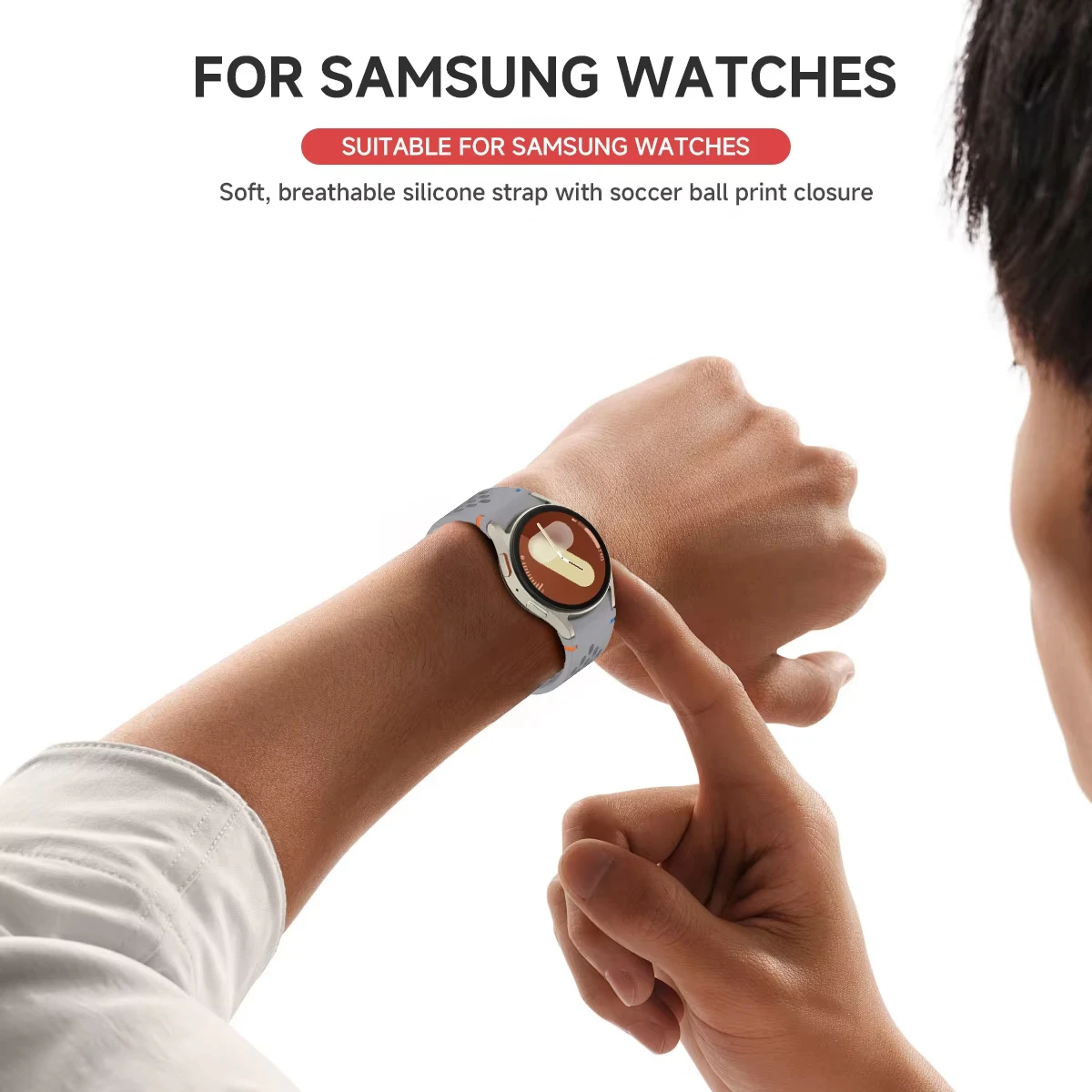 Фото Силиконовый ремешок для Samsung Galaxy Watch 7 6 5 4 FE 40 мм 44 мм/6 Classic/5Pro с магнитной пряжкой без зазоров Galaxy Watch7 Браслет №5