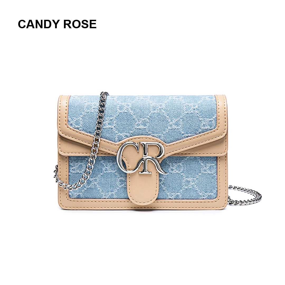 

CandyRose женские сумки на плечо, Роскошные Дизайнерские джинсовые ретро сумки, модные сумки через плечо с цепочкой, элегантные женские сумки