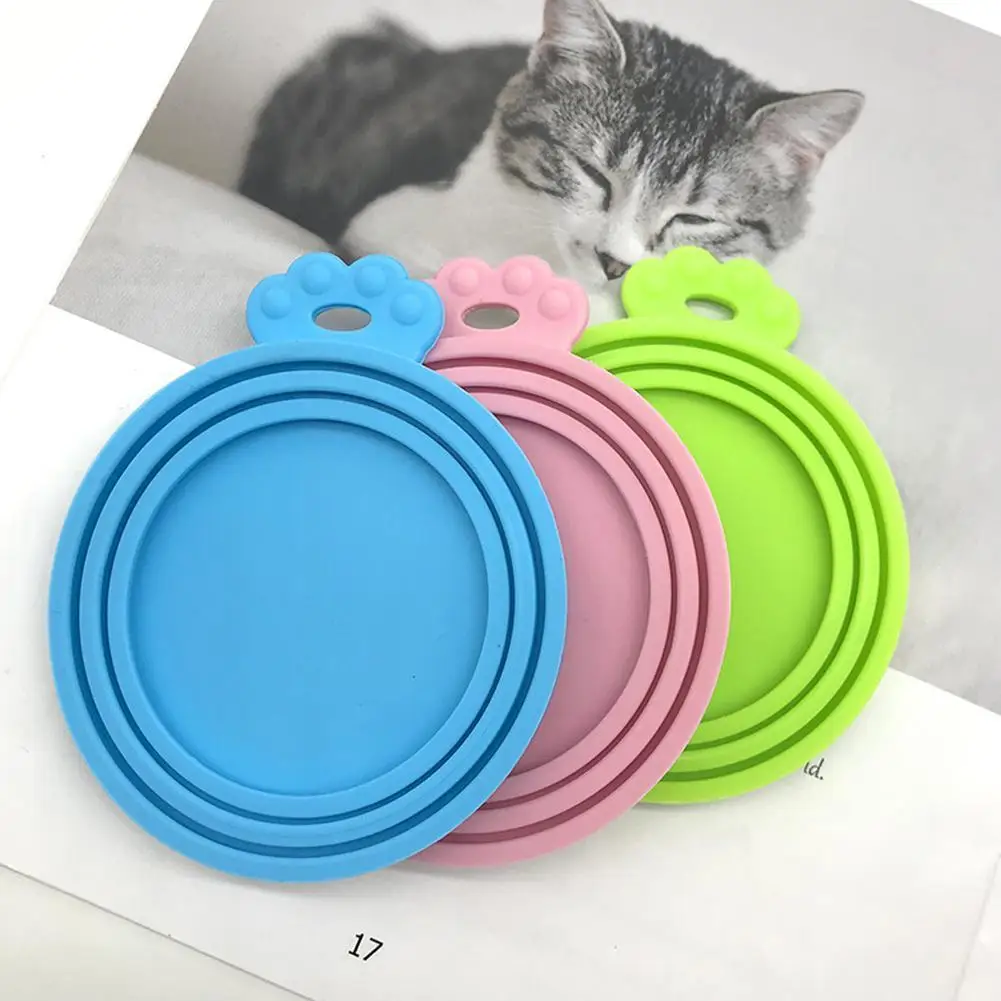 

Silicone Canned Lid Sealed Feeders Food Can Lid For Puppy Dog Cat Storage Top Cap Reusable Cover Lid Health Pet Daily Suppl C2N1