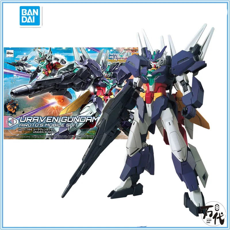 Набор моделей Bandai Gundam, фигурка аниме HGBD:R 1/144 PFF-X7II/U7 Uraven Gundam, оригинальная игрушка-робот в сборе, подарок для детей
