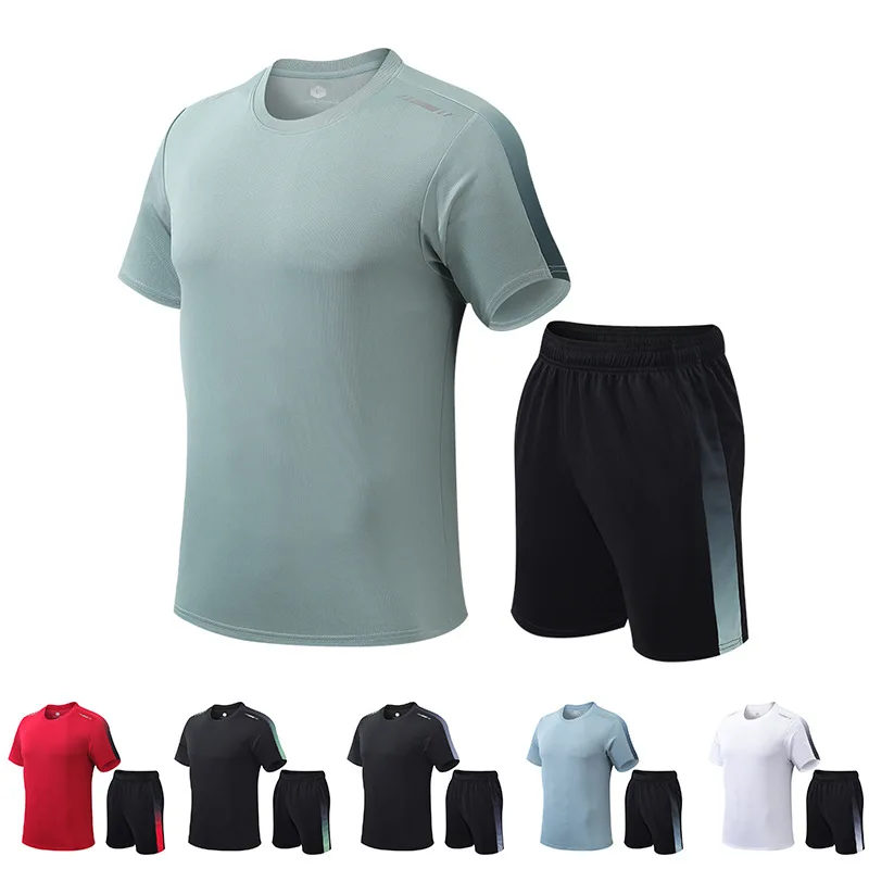 Летний спортивный костюм азиатского размера баскетбольный Мужская футболка с