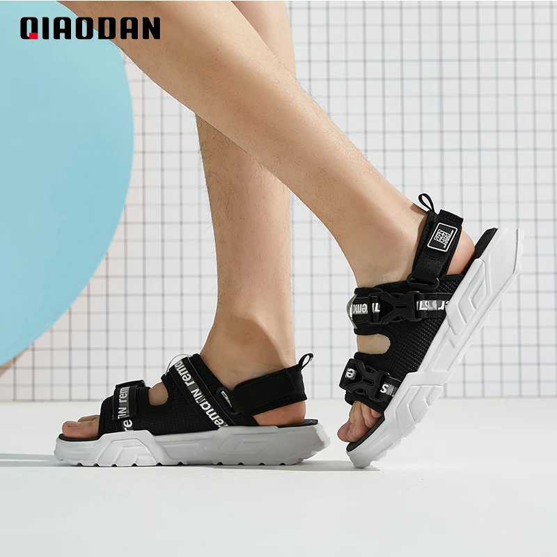 QIAODAN Sandals For Men Casual Shoes Summer Sneakers Outdoor Beach Breathable Comfortable Thick Bottom Sports shoes XM25211006
