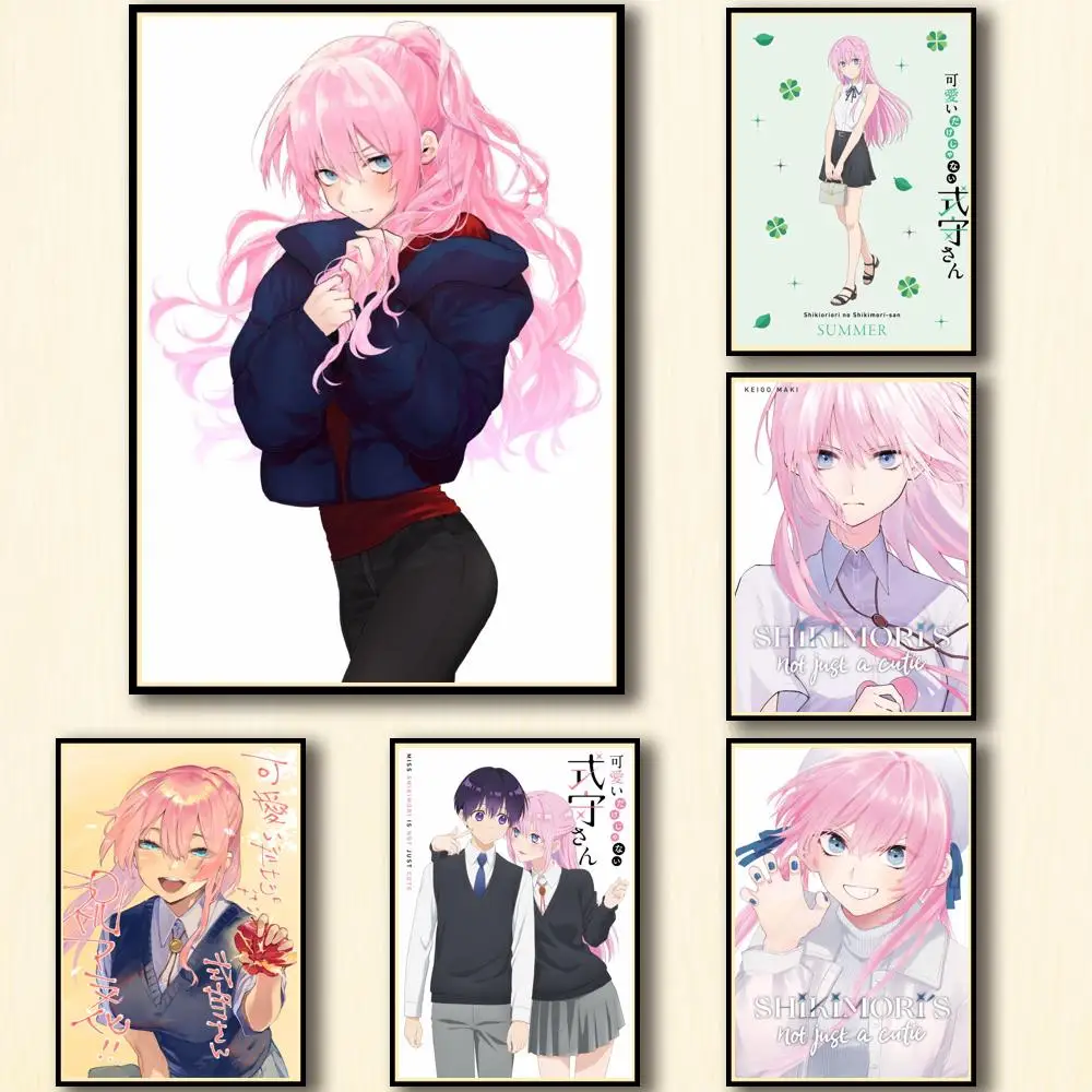 

20 Designs Anime Shikimori's Not Just A Cute Whitepaper Poster Artwork Decal Fancy Wall Sticker for Coffee House Bar
