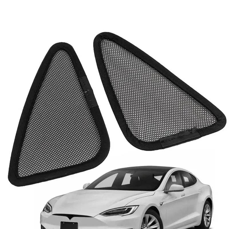 

2PCS Car Rear Window Sunshade Net Small Triangle Shading Mats Light Blocking Pads Protector For Tesla Model 3 Y Auto Accessories