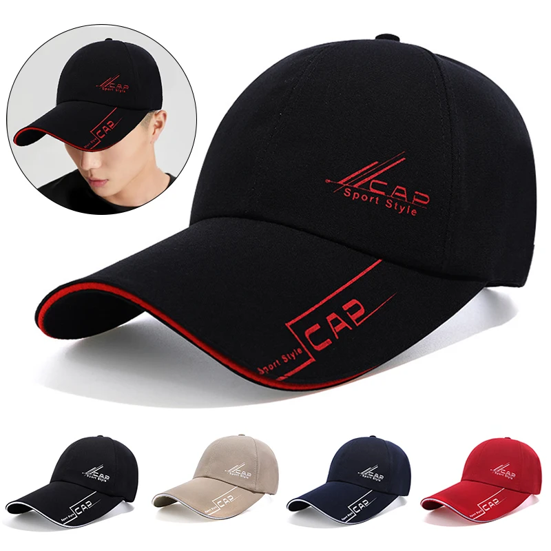 

2022 Sports Baseball Cap Mens Women Outdoor Fashion Breathable Long Visor Brim Shade Snapback Sun Hat Bone Gorras Casquette