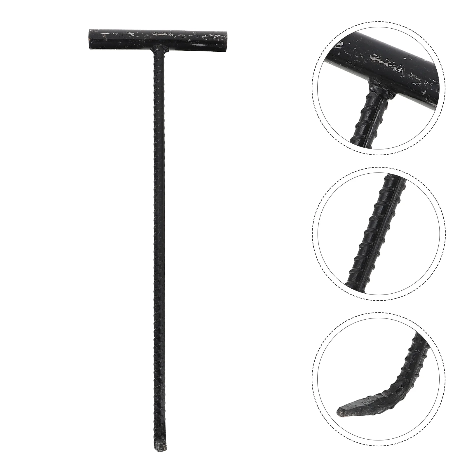 

T-hook Hooks Hanging Heavy Duty Door Lifting Gadget Manhole Cover Lifter Tool Sewer Pull Steel