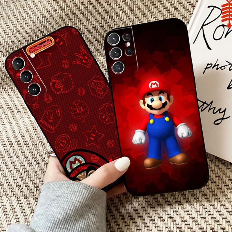 

Cartoon Cute Super Mario Bros Phone Case For Samsung Galaxy S22 S21 S20 S10 10E S9 S8 Plus For Samsung S22 S21 S20 Ultra FE 5G