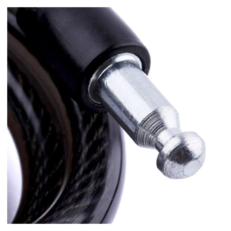 Bicycle Lock with 2 Key Anti-theft Spiral Steel Cable Universal Bike tainless Coil Accessories |