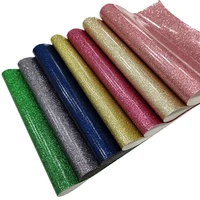 30x134cm glossy solid color sparkled pu glitter synthetic leatherette fabric sheet for making decorationcraftstitching